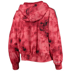 Red Chicago Bulls Women's Galaxy Sublimated Windbreaker Pullover Full-Zip Hoodie sale | NBA