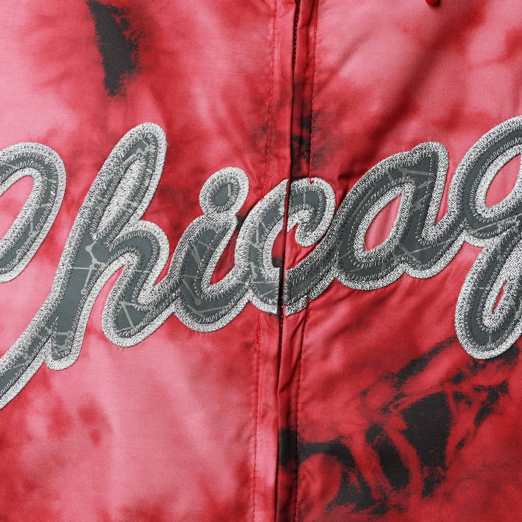 Red Chicago Bulls Women's Galaxy Sublimated Windbreaker Pullover Full-Zip Hoodie sale | NBA