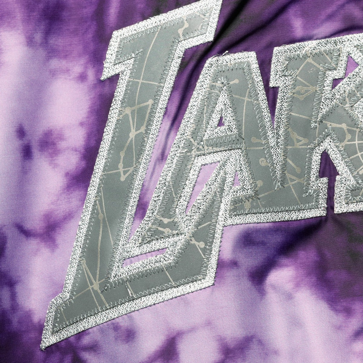Purple Los Angeles Lakers Women's Galaxy Sublimated Windbreaker Pullover Full-Zip Hoodie | NBA