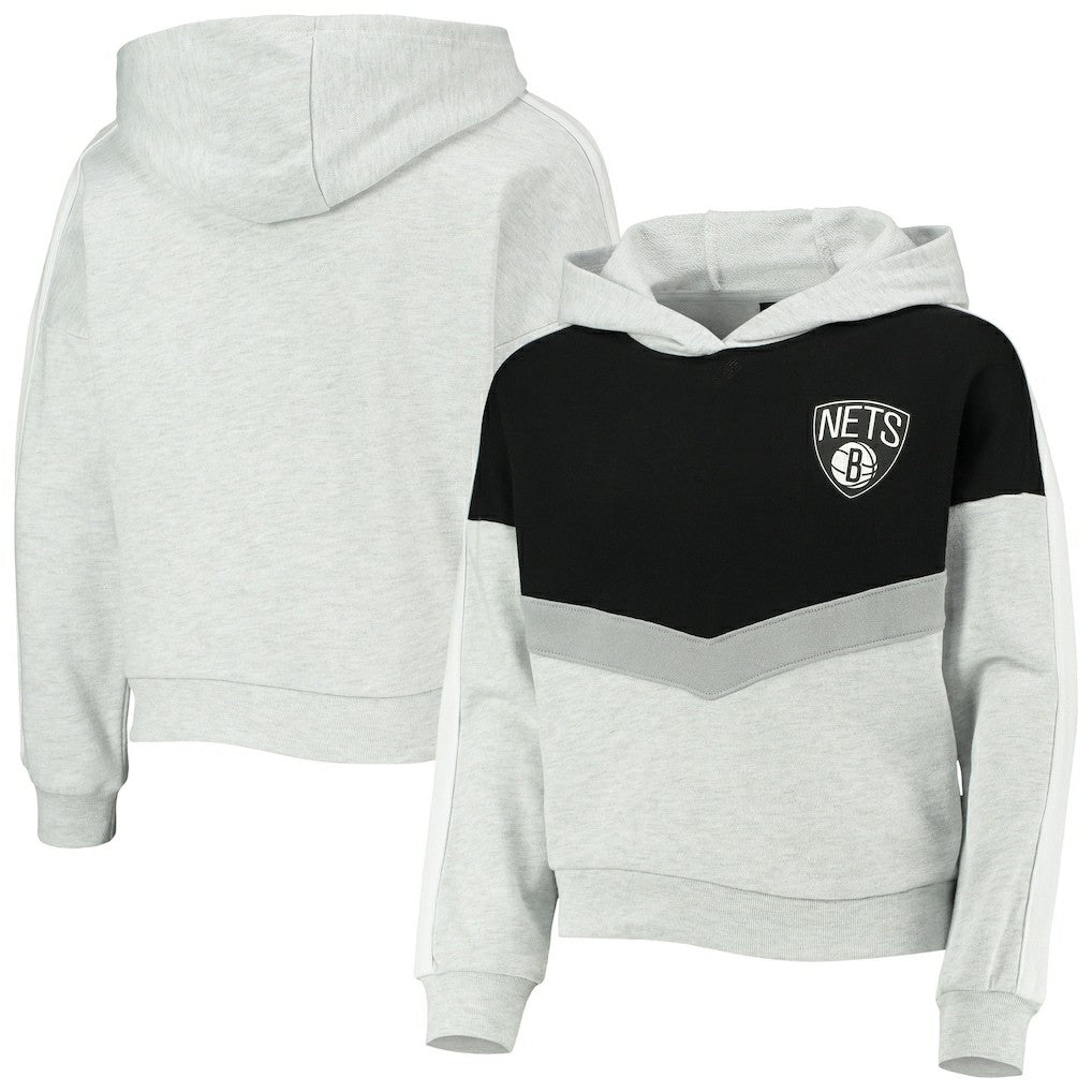 Heathered Gray Brooklyn Nets Girls Youth All Yours Pullover Hoodie | NBA