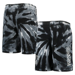 Black Brooklyn Nets Youth Santa Monica Tie-Dye Shorts | NBA