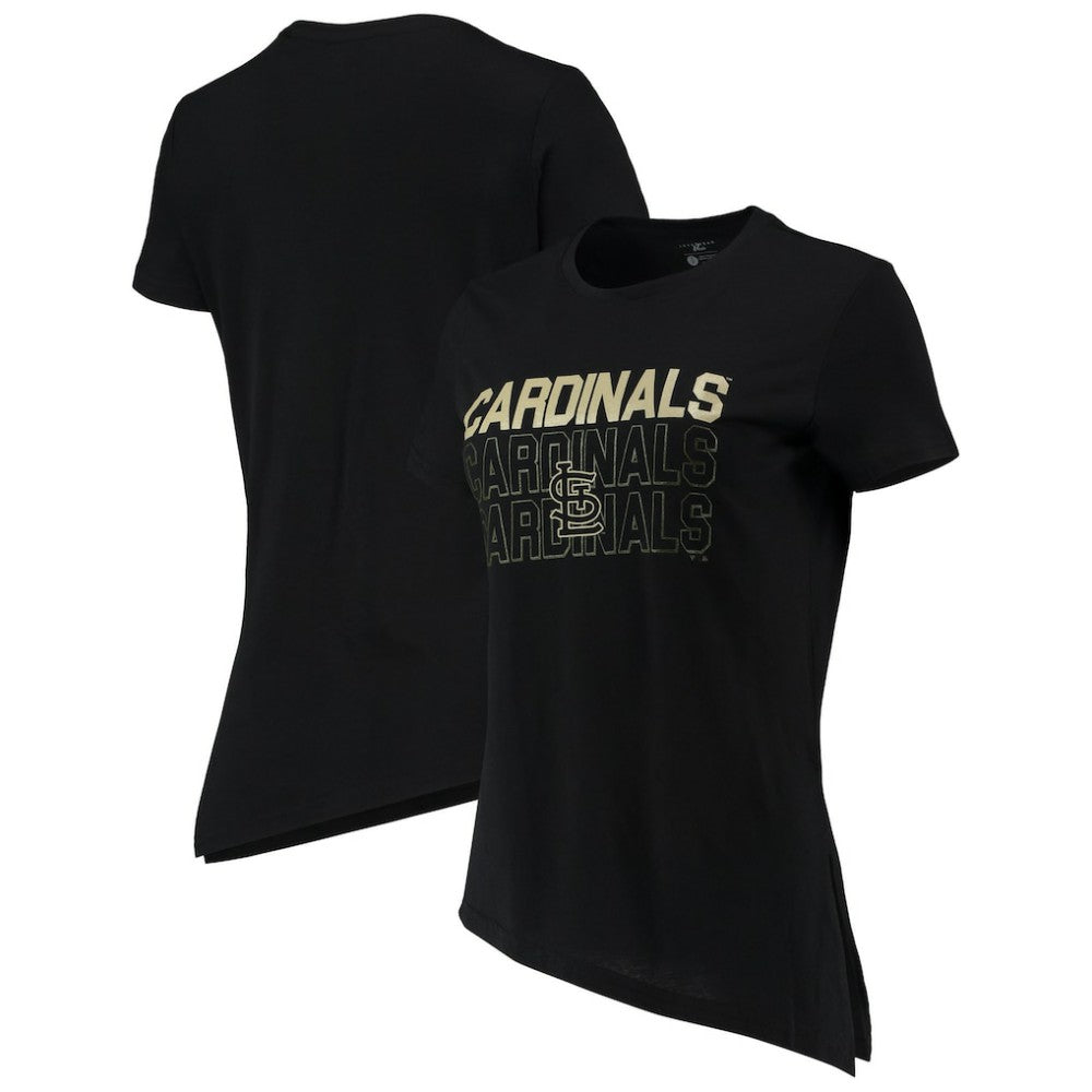 St. Louis Cardinals Levelwear Women's Birch Delta Asymmetrical T-Shirt - MLB T-shirts