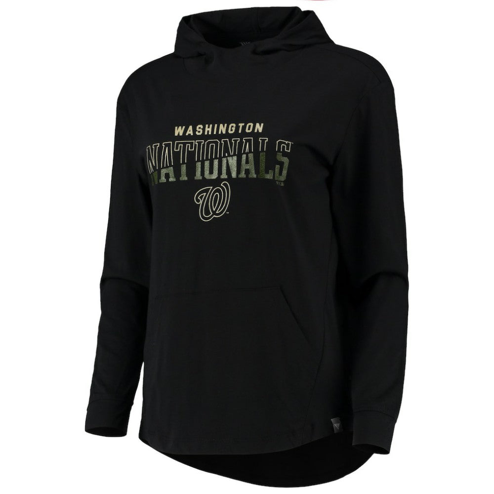 Washington Nationals Levelwear Women's Vivid Scuba Neck Pullover Hoodie - MLB Hoodies