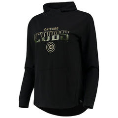 Chicago Cubs Levelwear Women's Vivid Scuba Neck Pullover Hoodie - MLB Hoodies