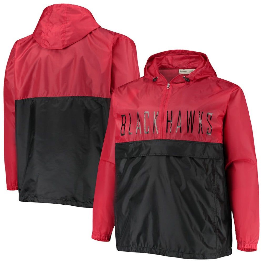 Chicago Blackhawks Big & Tall Anorak Half-Zip Pullover Hoodie -  NHL Hoodies