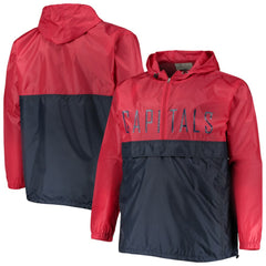 Washington Capitals Big & Tall Anorak Half-Zip Pullover Hoodie -  NHL Hoodies