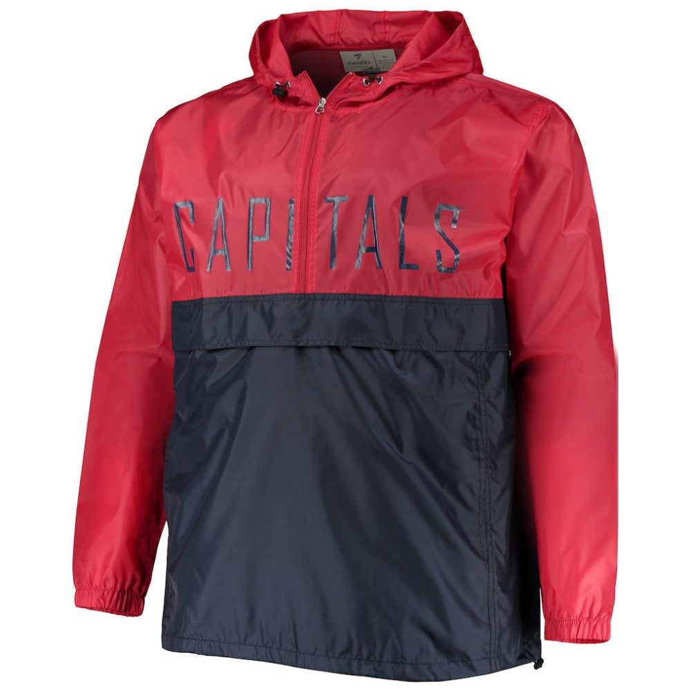 Washington Capitals Big & Tall Anorak Half-Zip Pullover Hoodie -  NHL Hoodies