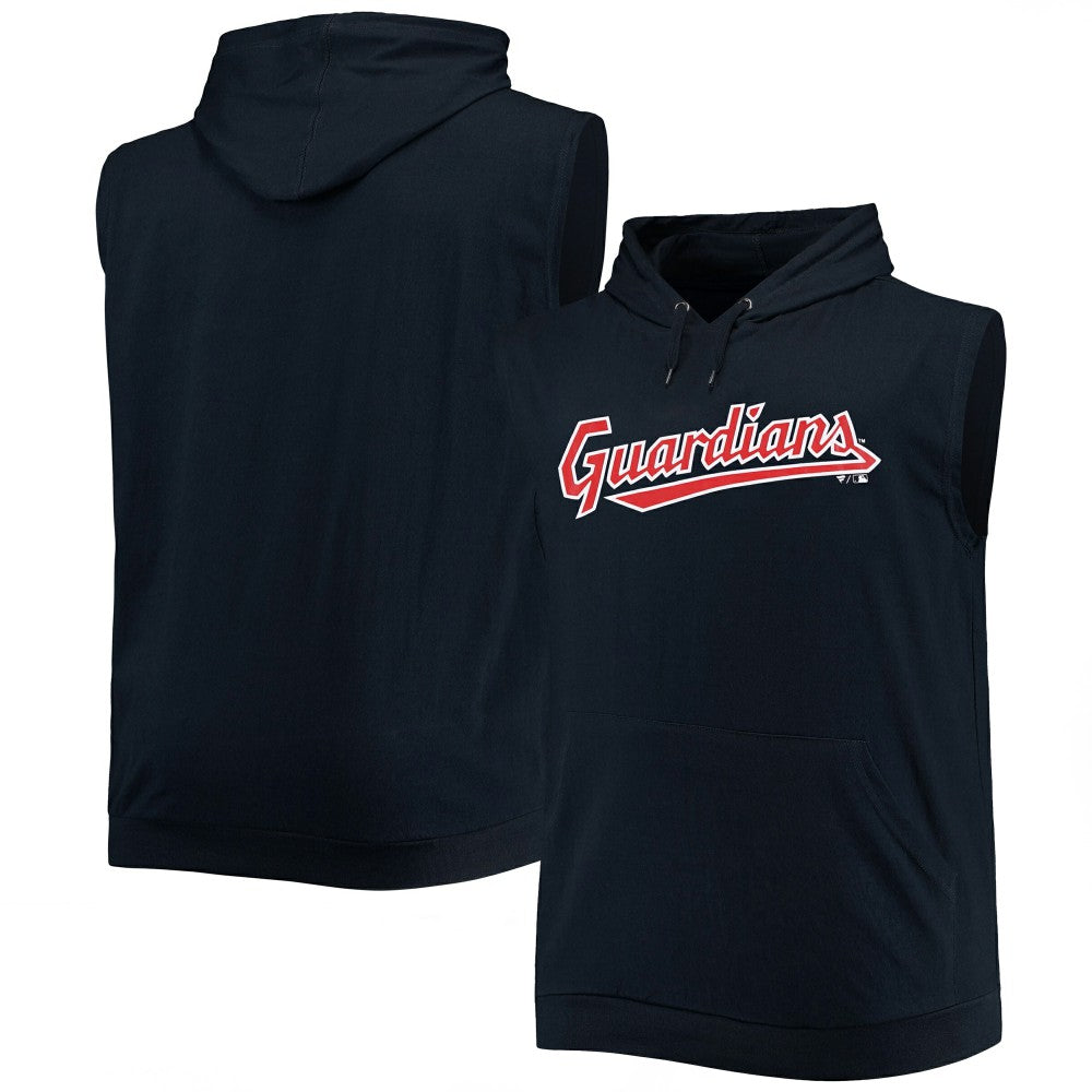 Cleveland Guardians Jersey Muscle Sleeveless Pullover Hoodie - MLB Jerseys
