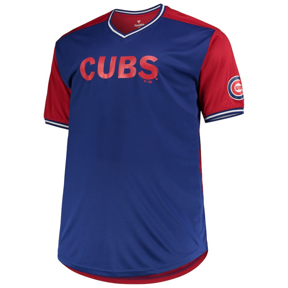 Chicago Cubs Solid V-Neck T-Shirt - MLB T-shirts