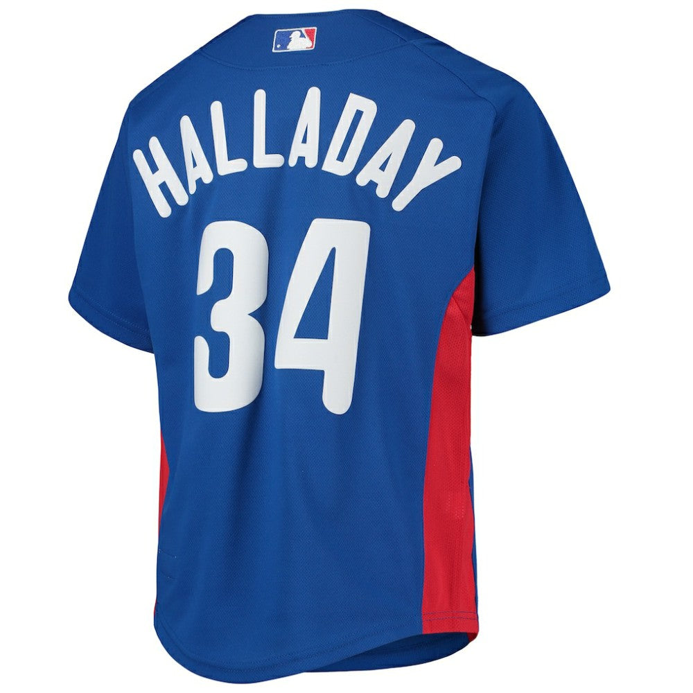 Roy Halladay Philadelphia Phillies Mitchell & Ness Youth Cooperstown Collection Mesh Batting Practice Jersey - MLB Jerseys