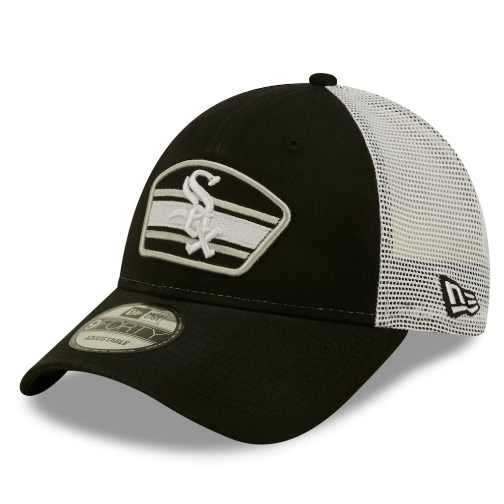 Chicago White Sox New Era Logo Patch 9FORTY Trucker Snapback Hat - MLB Hats