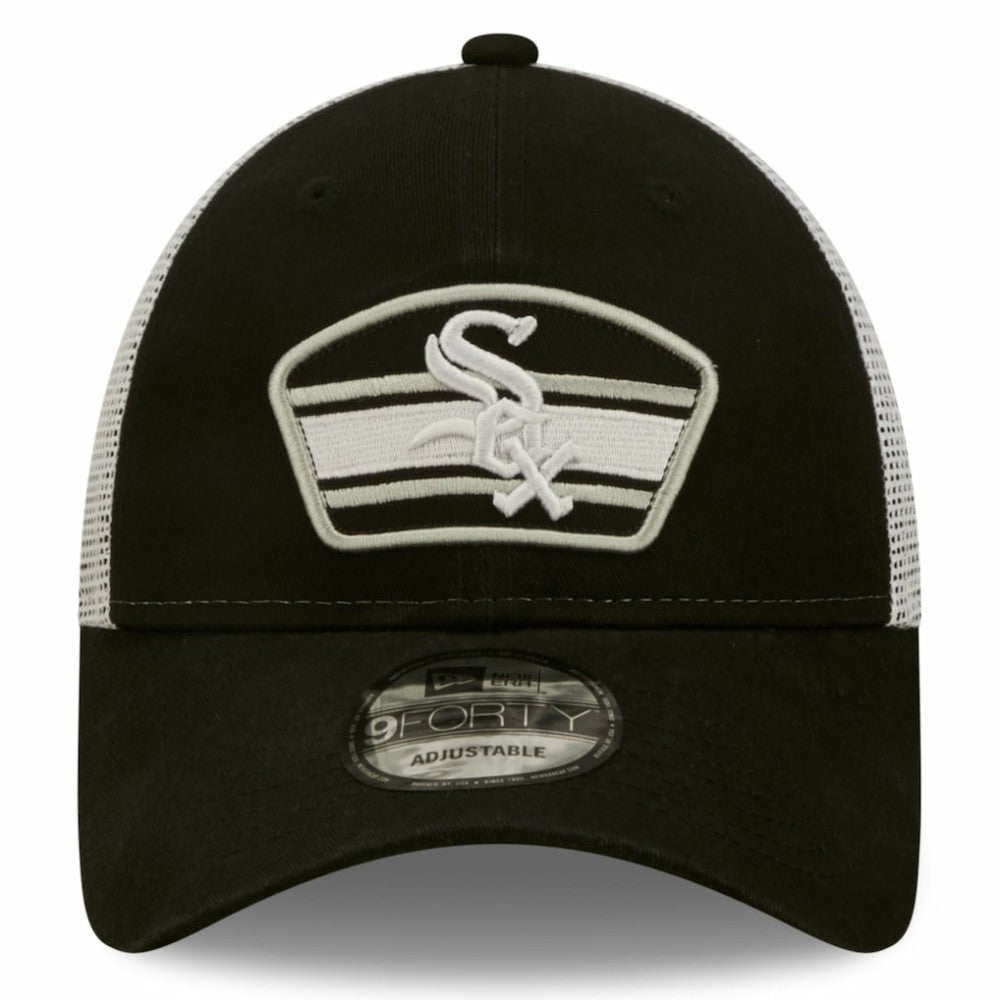 Chicago White Sox New Era Logo Patch 9FORTY Trucker Snapback Hat - MLB Hats