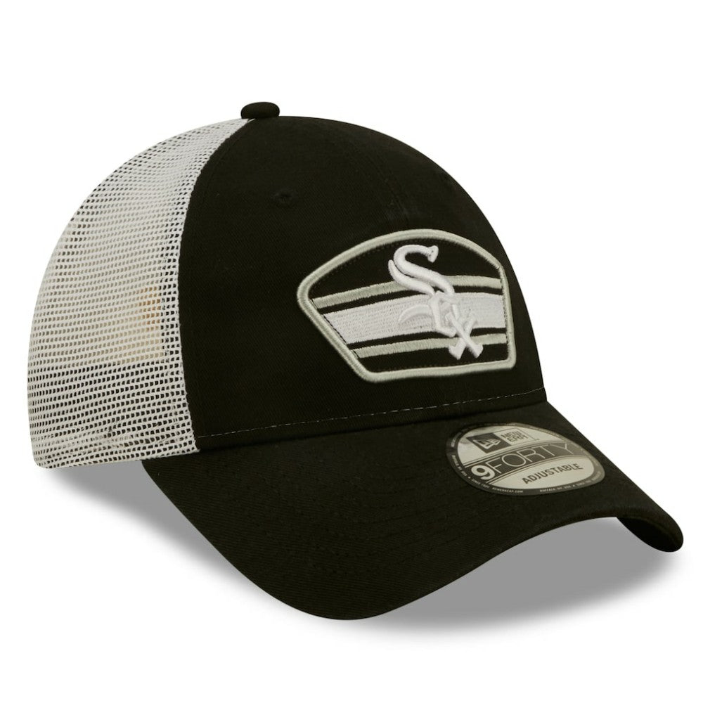 Chicago White Sox New Era Logo Patch 9FORTY Trucker Snapback Hat - MLB Hats