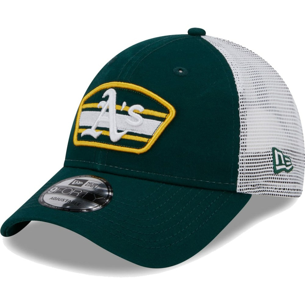 Athletics New Era Logo Patch 9FORTY Trucker Snapback Hat - MLB Hats
