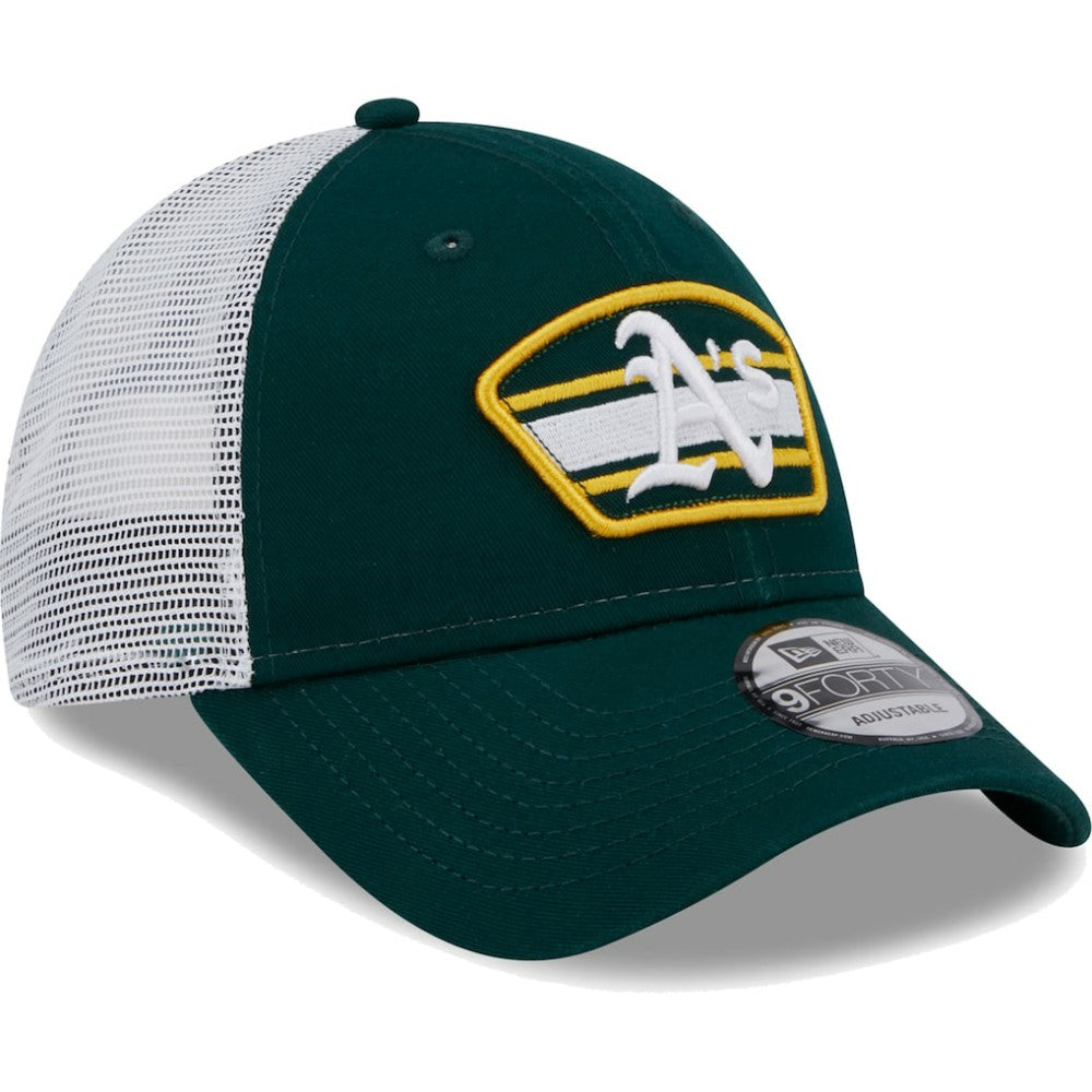 Athletics New Era Logo Patch 9FORTY Trucker Snapback Hat - MLB Hats