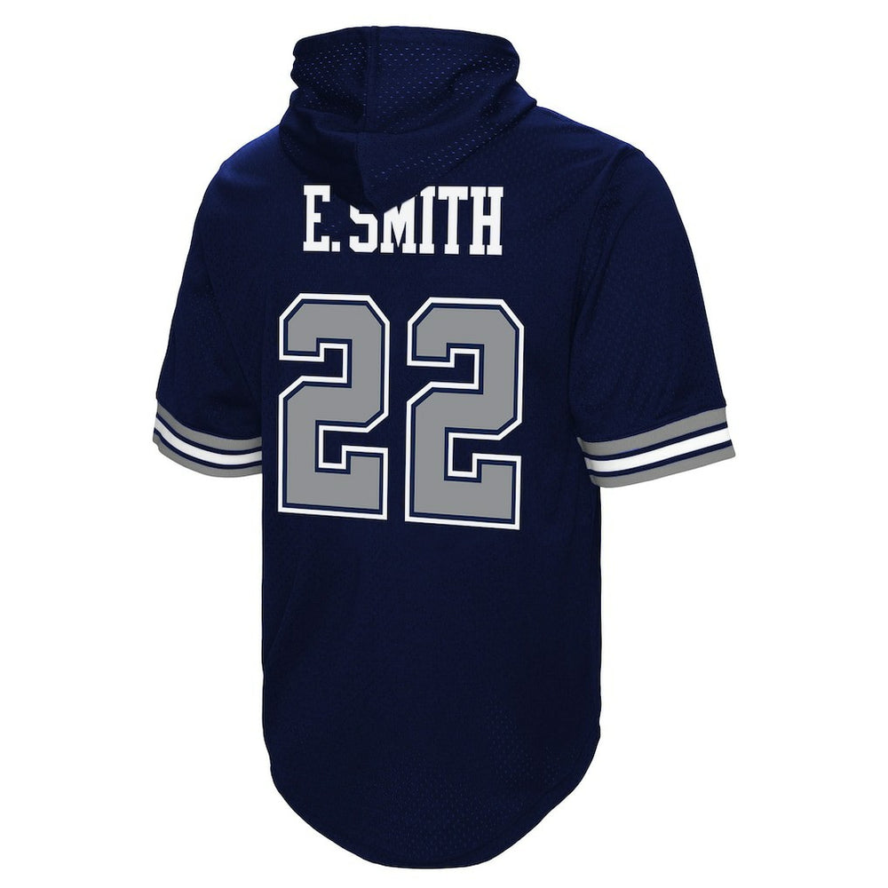 Dallas Cowboys Emmitt Smith  Retired Player Mesh Name & Number Hoodie T-Shirt | NFL Hot