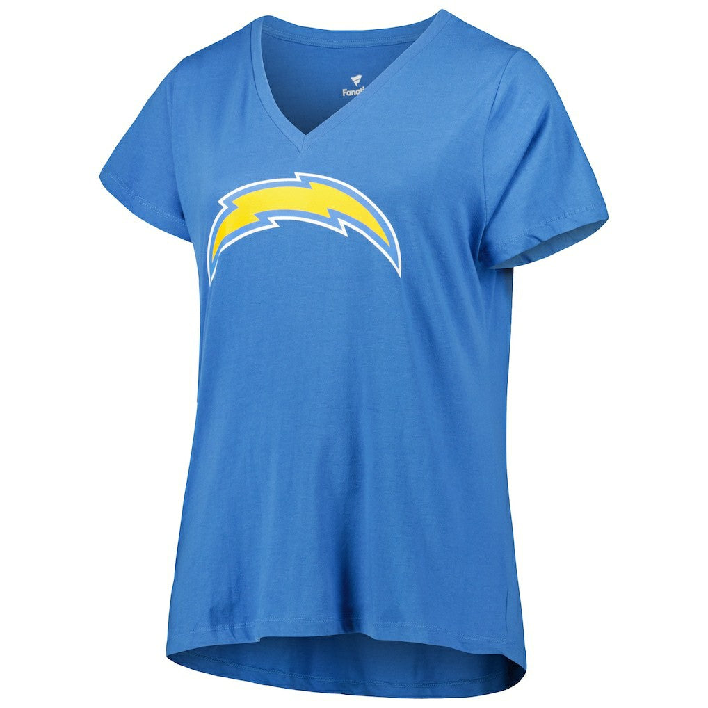 Los Angeles Chargers Justin Herbert  Women's Plus Size Name & Number V-Neck T-Shirt | NFL US