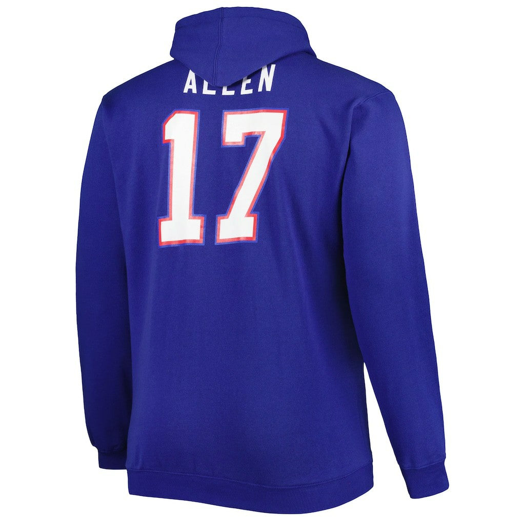 Buffalo Bills Josh Allen  Big & Tall Fleece Name & Number Pullover Hoodie | NFL Outlet