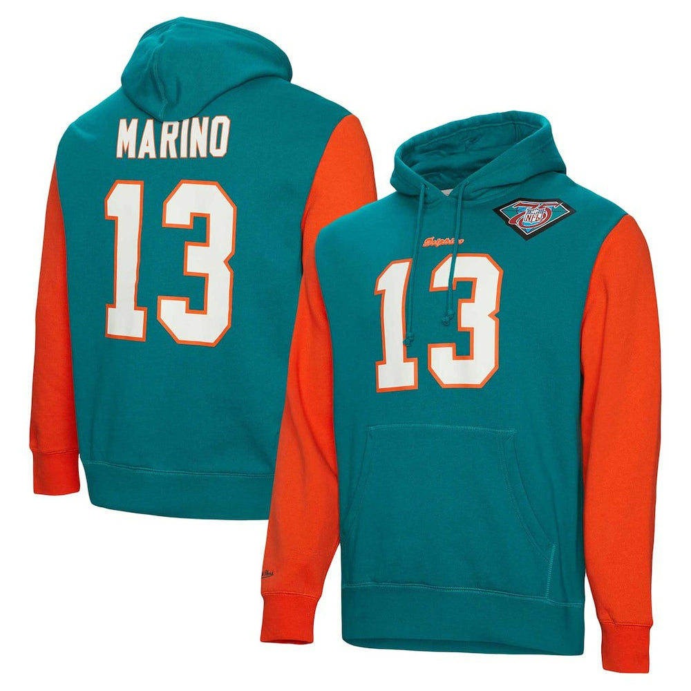 Miami Dolphins Dan Marino  Retired Player Name & Number Pullover Hoodie | NFL Outlet