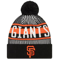 San Francisco Giants New Era Striped Cuffed Knit Hat with Pom - MLB Hats
