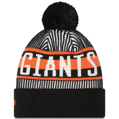 San Francisco Giants New Era Striped Cuffed Knit Hat with Pom - MLB Hats
