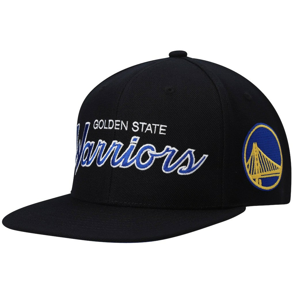 Black Golden State Warriors Hardwood Classics Script 2.0 Snapback Hat sale | NBA