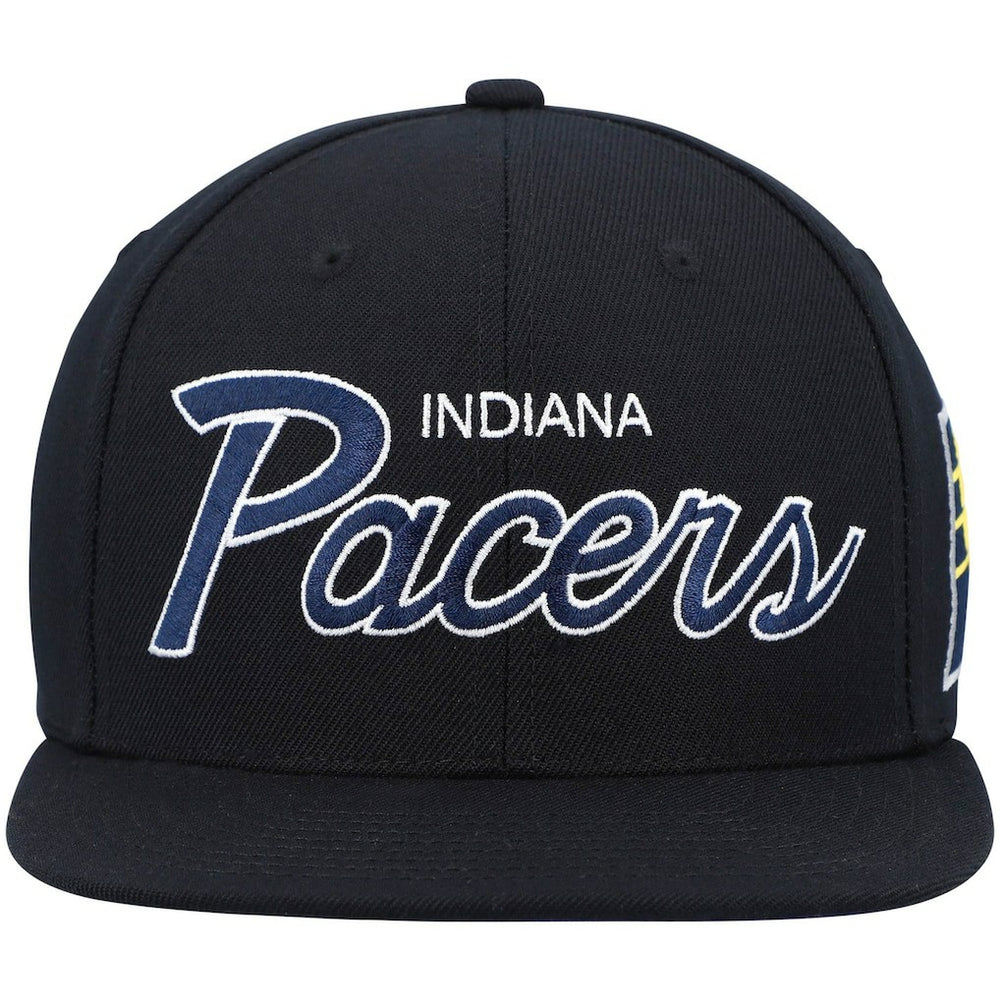 Black Indiana Pacers Hardwood Classics Script 2.0 Snapback Hat | NBA