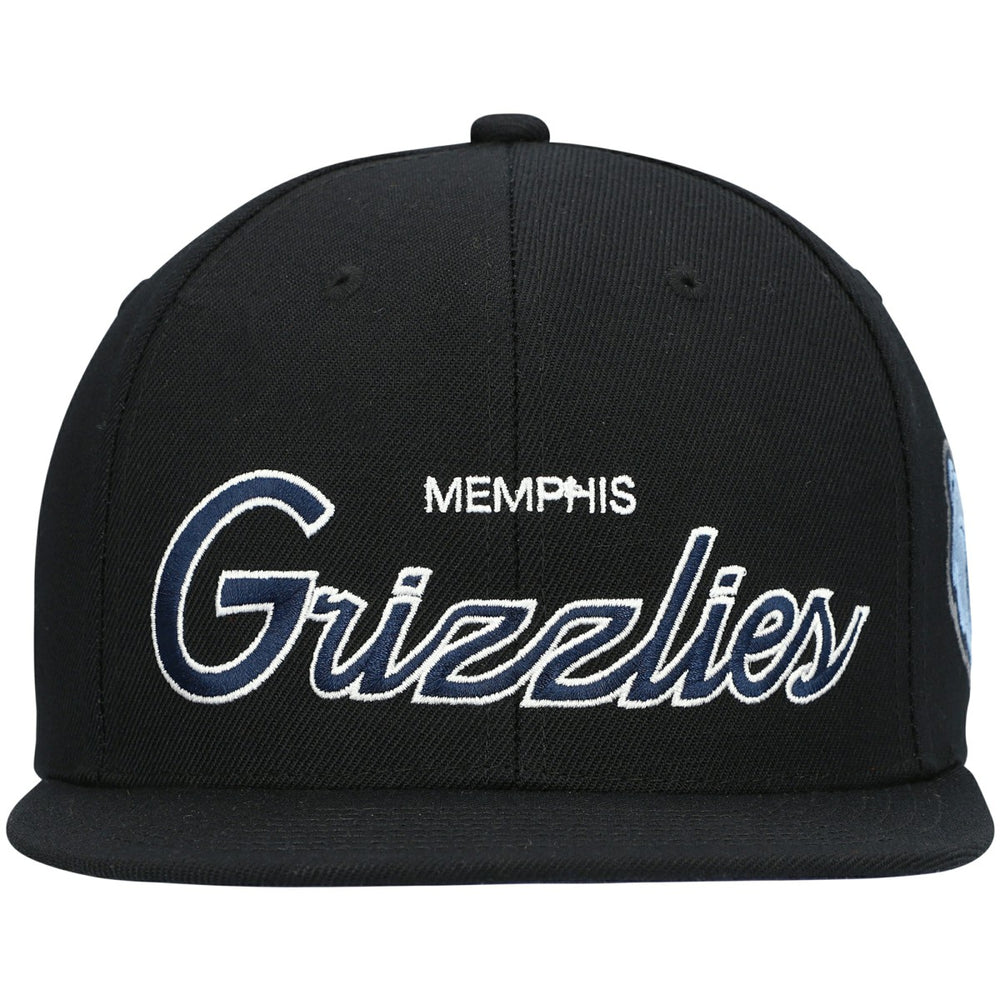 Black Memphis Grizzlies Hardwood Classics Script 2.0 Snapback Hat | NBA
