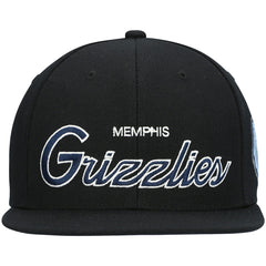 Black Memphis Grizzlies Hardwood Classics Script 2.0 Snapback Hat | NBA