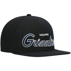 Black Memphis Grizzlies Hardwood Classics Script 2.0 Snapback Hat | NBA