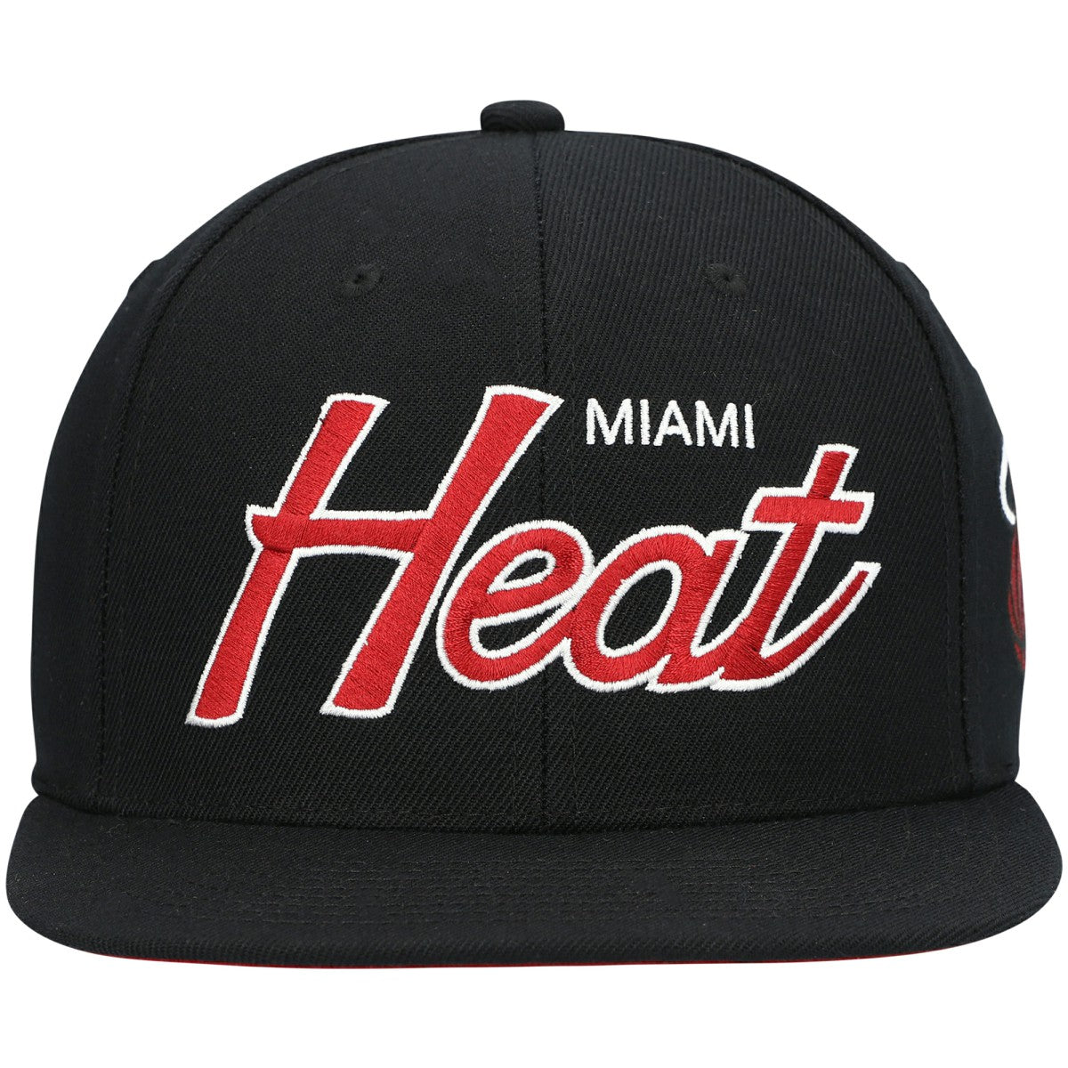 Black Miami Heat Hardwood Classics Script 2.0 Snapback Hat | NBA