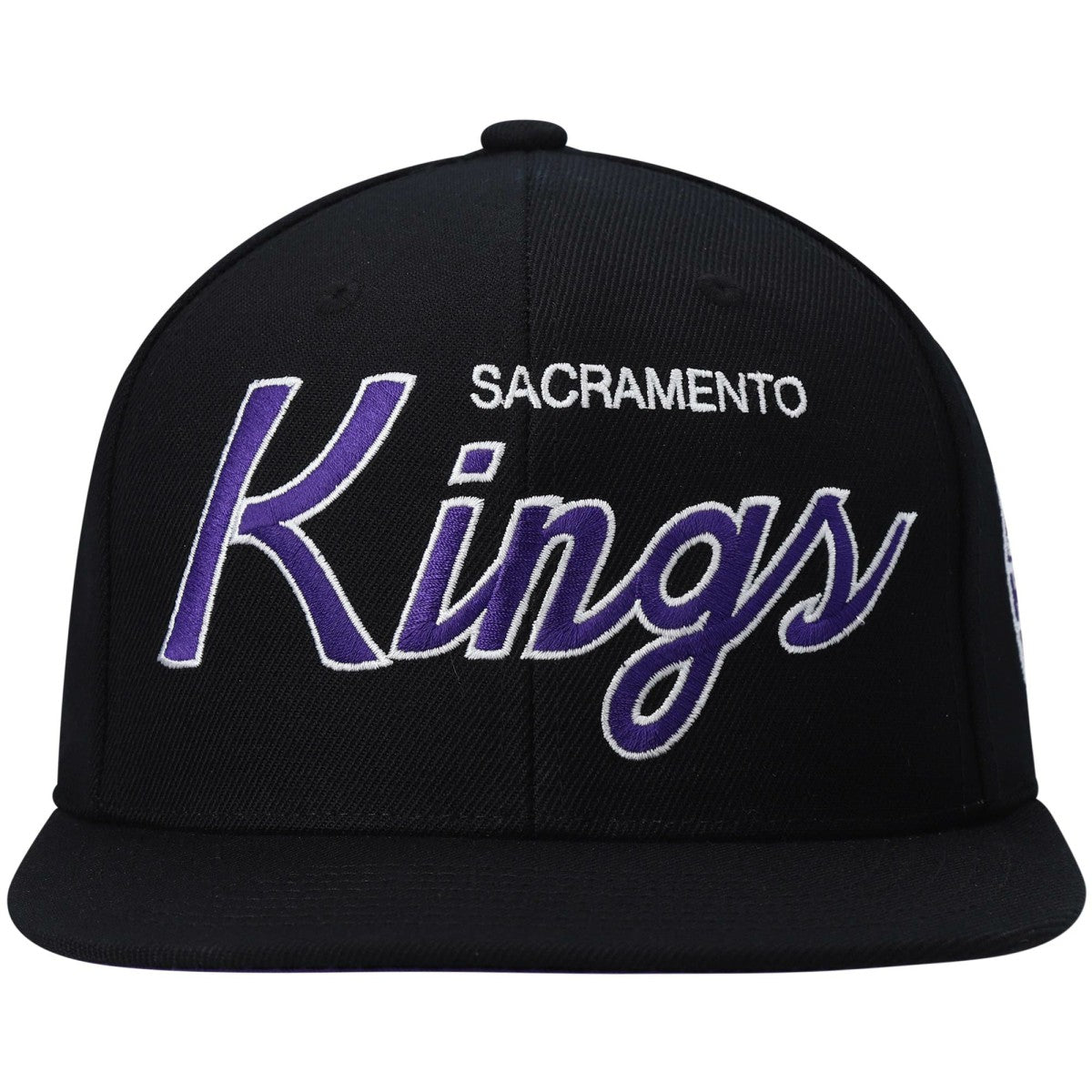 Black Sacramento Kings Hardwood Classics Script 2.0 Snapback Hat | NBA