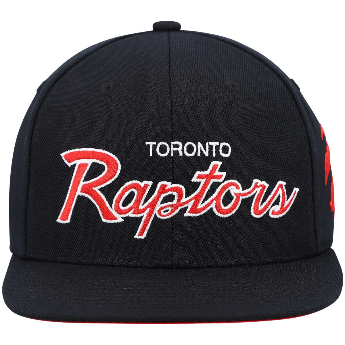 Black Toronto Raptors Hardwood Classics Script 2.0 Snapback Hat | NBA