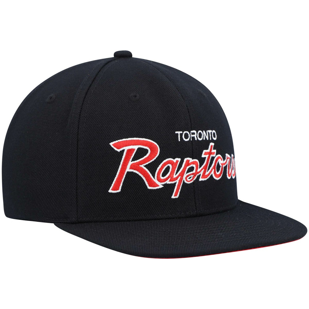 Black Toronto Raptors Hardwood Classics Script 2.0 Snapback Hat | NBA