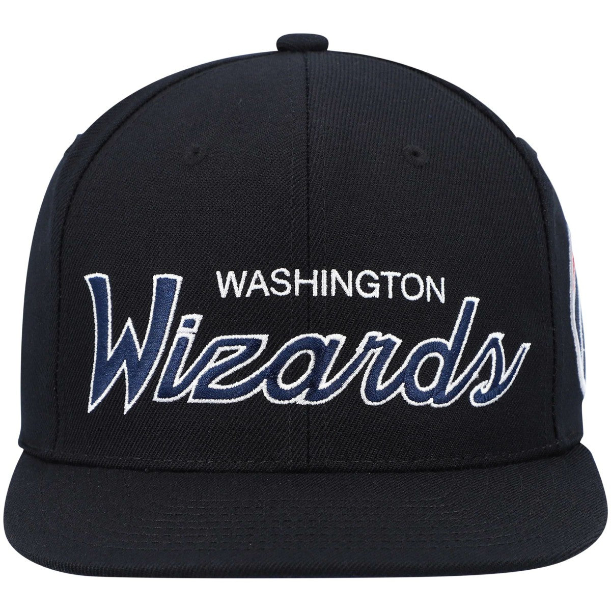 Black Washington Wizards Hardwood Classics Script 2.0 Snapback Hat | NBA
