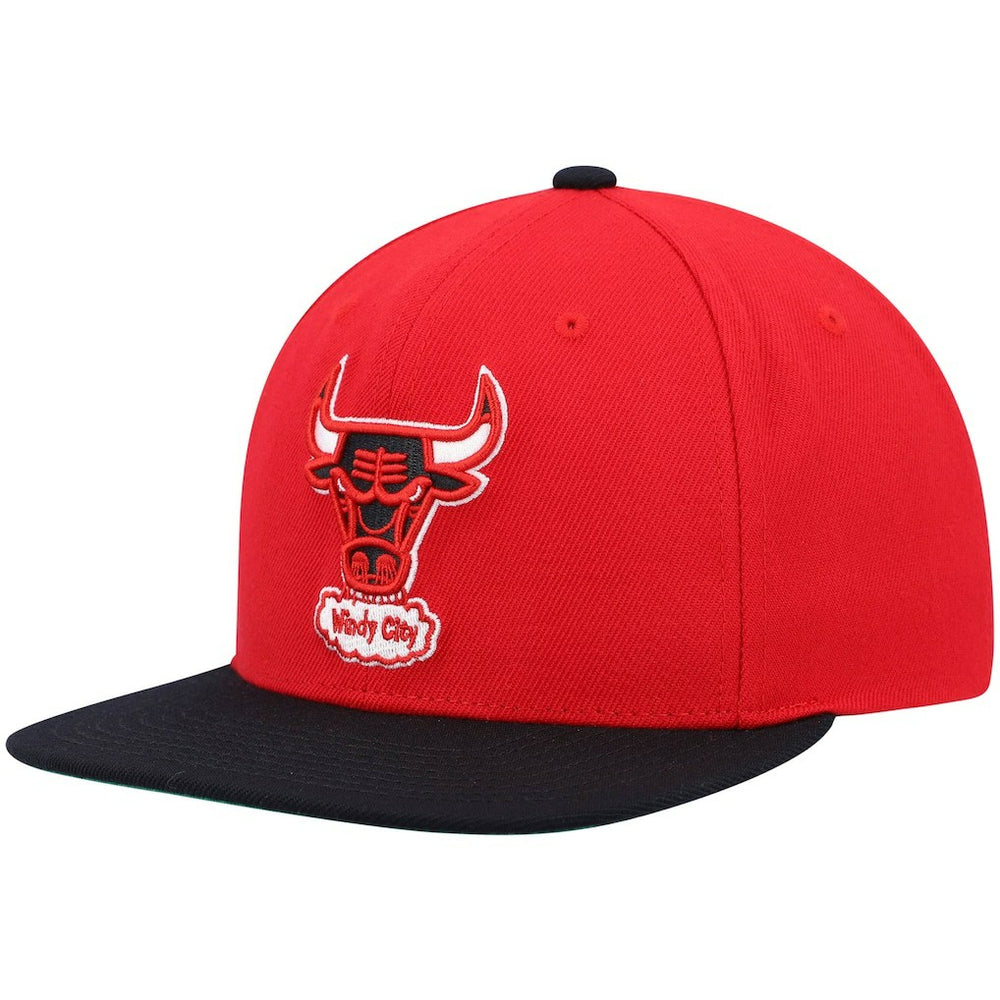 Red/Black Chicago Bulls Hardwood Classics Team Two-Tone 2.0 Snapback Hat | NBA