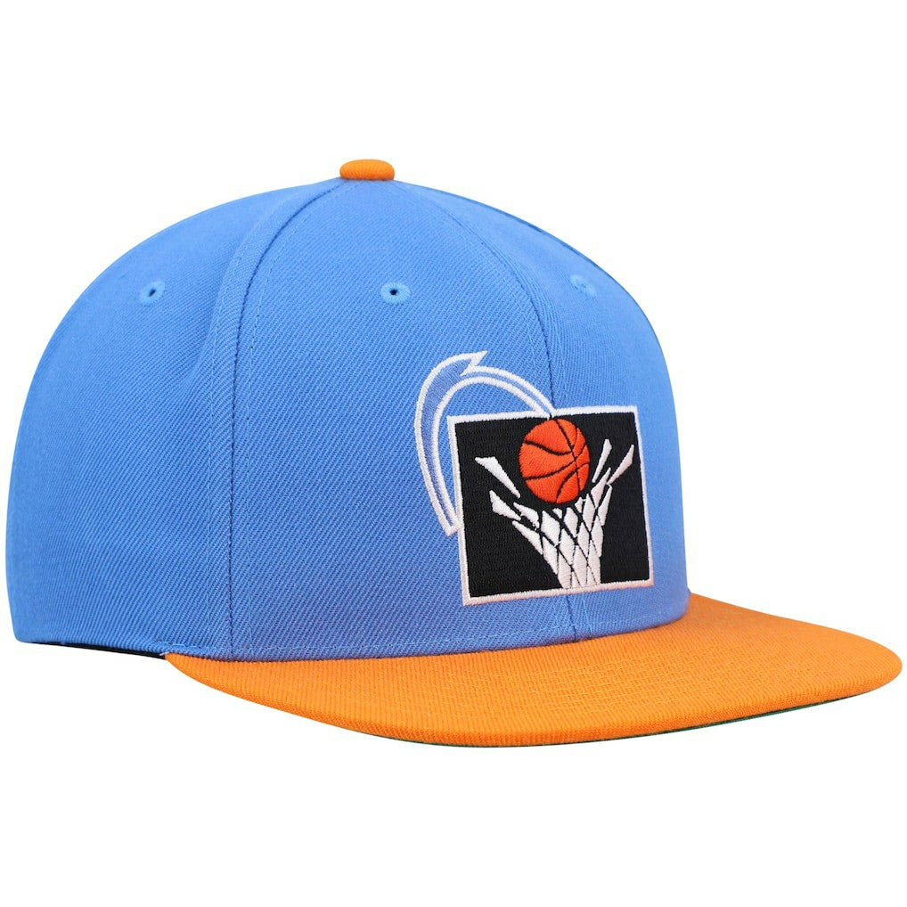 Blue/Orange Cleveland Cavaliers Hardwood Classics Team Two-Tone 2.0 Snapback Hat sale | NBA