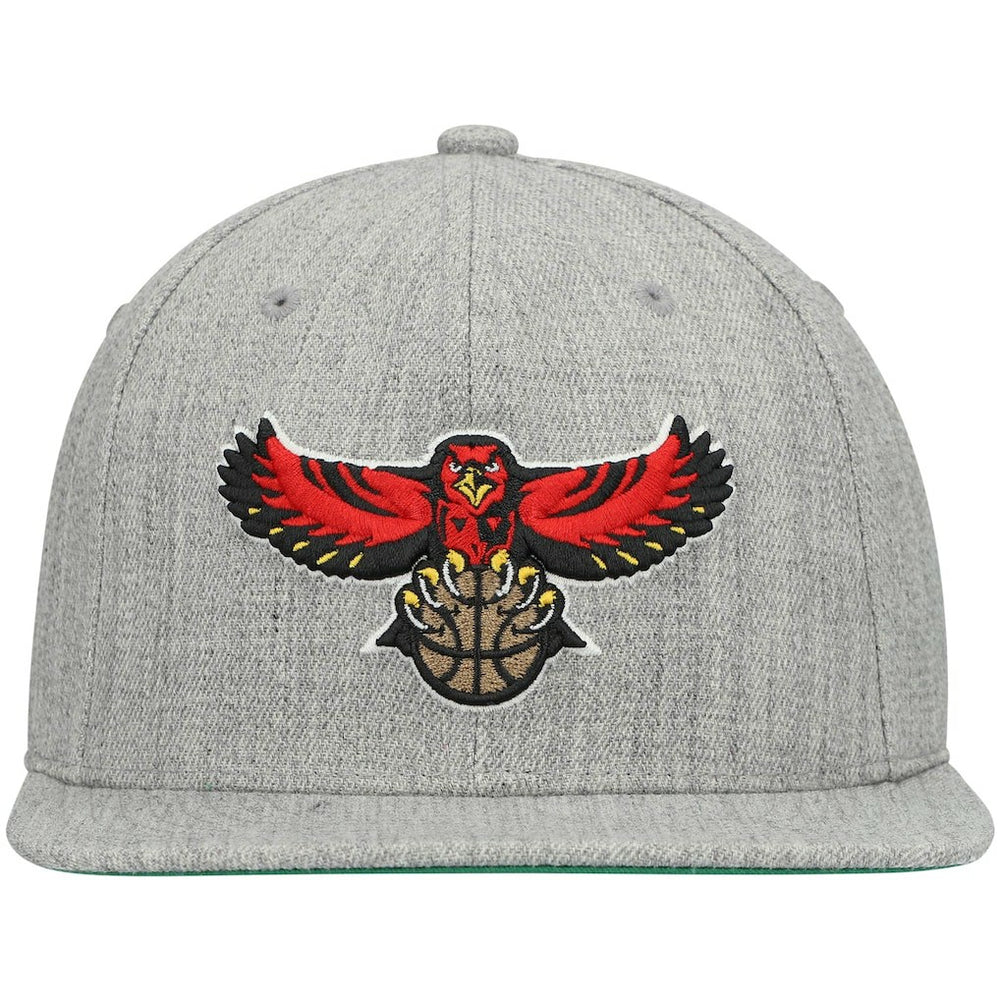 Heathered Gray Atlanta Hawks Hardwood Classics Team 2.0 Snapback Hat | NBA
