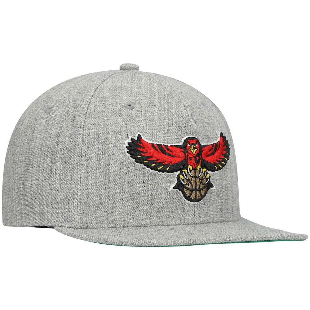Heathered Gray Atlanta Hawks Hardwood Classics Team 2.0 Snapback Hat | NBA