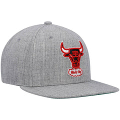 Heathered Gray Chicago Bulls Hardwood Classics Team 2.0 Snapback Hat | NBA