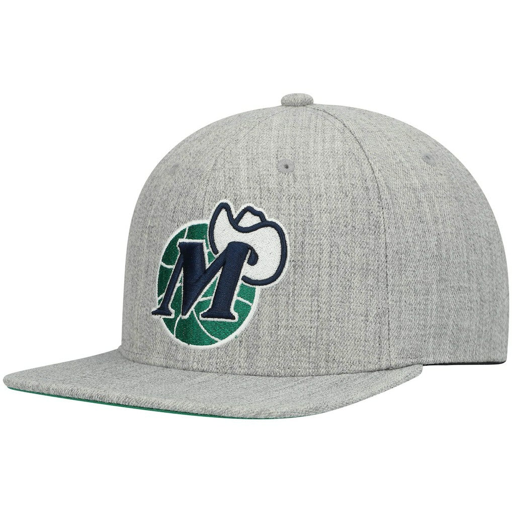 Heathered Gray Dallas Mavericks Hardwood Classics Team 2.0 Snapback Hat sale | NBA