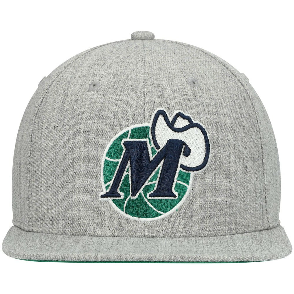 Heathered Gray Dallas Mavericks Hardwood Classics Team 2.0 Snapback Hat sale | NBA