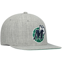 Heathered Gray Dallas Mavericks Hardwood Classics Team 2.0 Snapback Hat sale | NBA