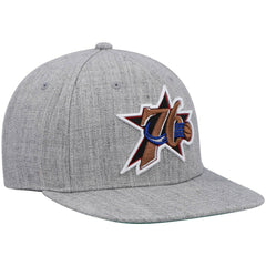 Heathered Gray Philadelphia 76ers Hardwood Classics Team 2.0 Snapback Hat | NBA