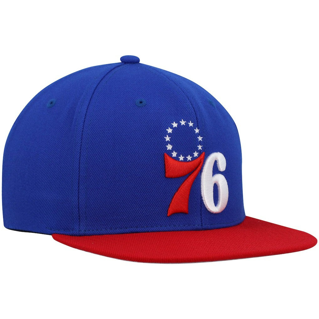 Royal/Red Philadelphia 76ers Team Two-Tone 2.0 Snapback Hat | NBA
