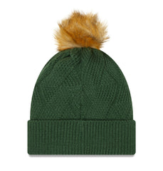 Green Bay Packers Women's Snowy Cuffed Knit Hat with Pom | NFL Online