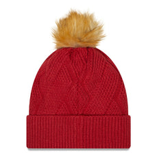 Arizona Cardinals Women's Snowy Cuffed Knit Hat with Pom | NFL Outlet