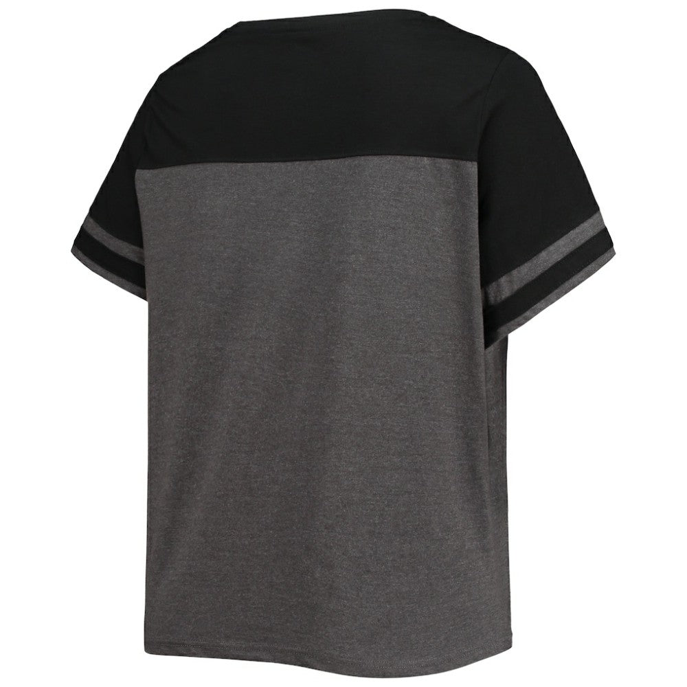 Miami Marlins Women's Plus Size Colorblock T-Shirt - MLB T-shirts