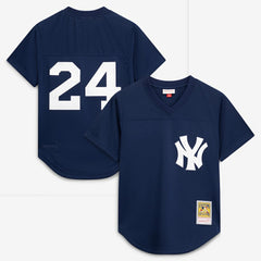 Rickey Henderson New York Yankees Mitchell & Ness Cooperstown Collection Mesh Batting Practice Button-Up Jersey - MLB Jerseys