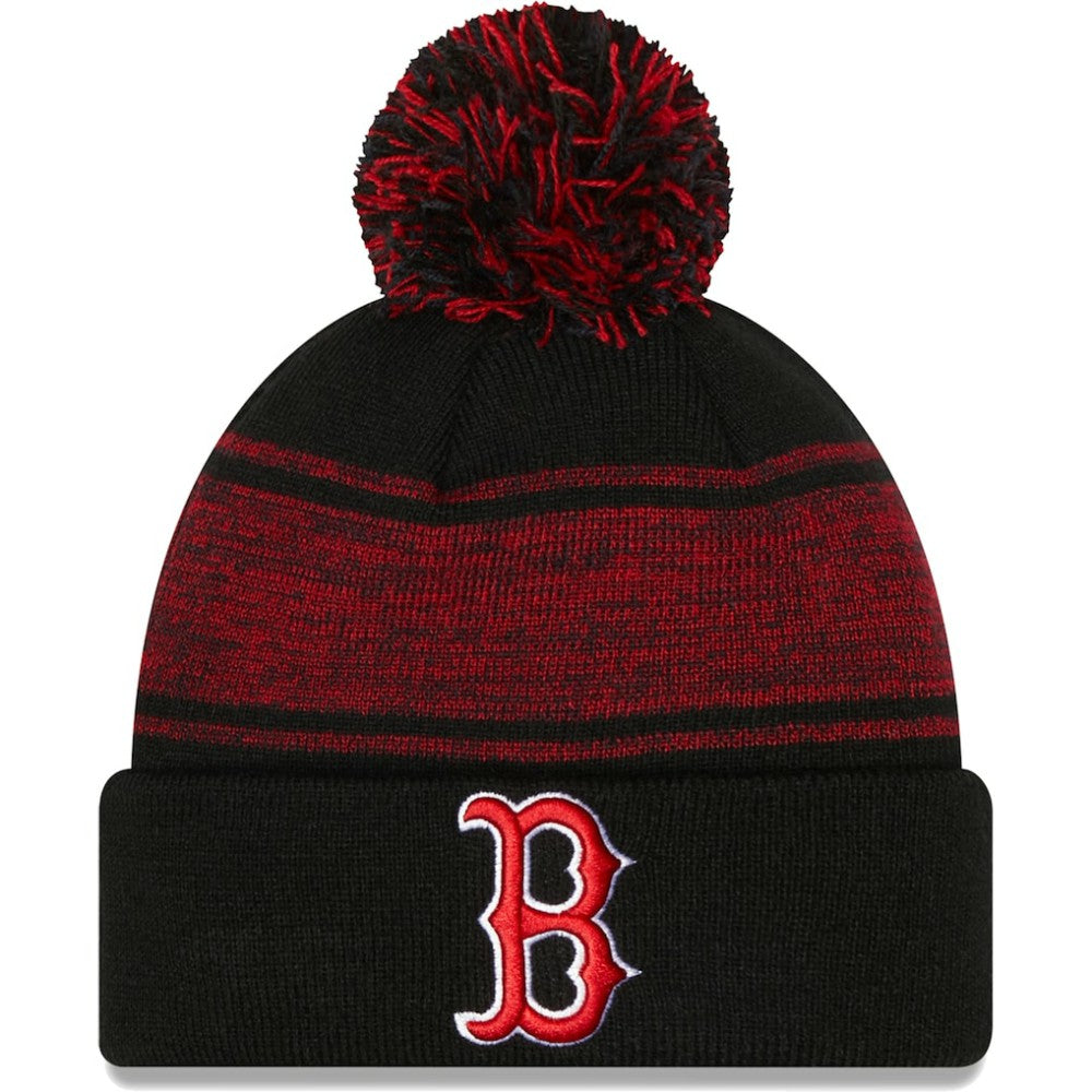 Boston Red Sox New Era Chilled Cuffed Knit Hat with Pom - MLB Hats